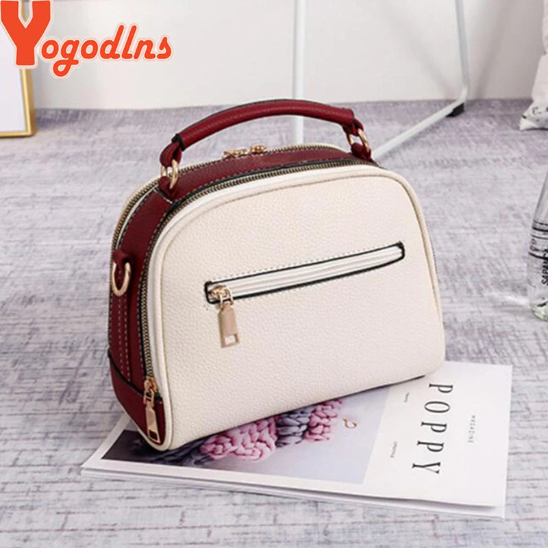 Square Shoulder Bag Women PU Leather Crossbody Chains Lady Purse