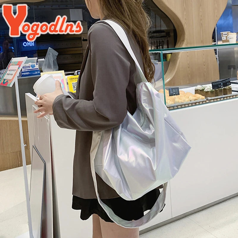 Nylon Shoulder Bag for Women Large Capacity Sport Bag
