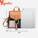 Casual Plaid Shoulder Bag Stitching Back Pack Female Totes Crossbody Bags Women