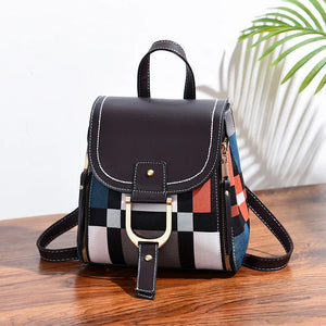 Casual Plaid Shoulder Bag Stitching Back Pack Female Totes Crossbody Bags Women