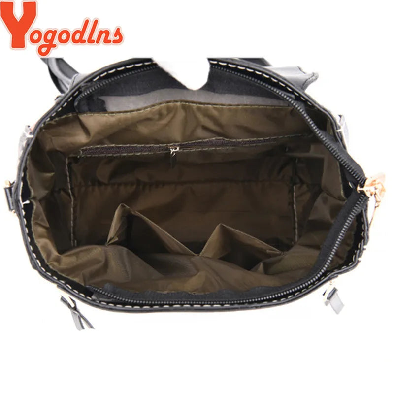 Casual Plaid Shoulder Bag Stitching Back Pack Female Totes Crossbody Bags Women