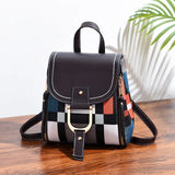 Casual Plaid Shoulder Bag Stitching Back Pack Female Totes Crossbody Bags Women