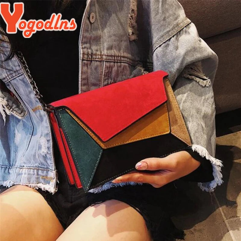 Retro Matte Patchwork Crossbody Bags for Women