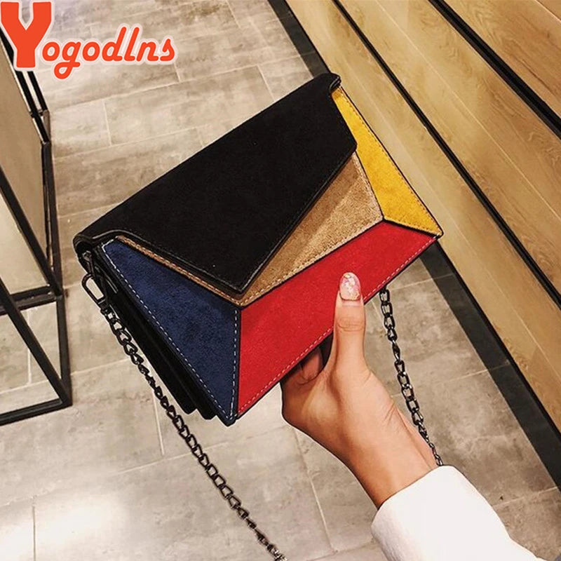 Retro Matte Patchwork Crossbody Bags for Women