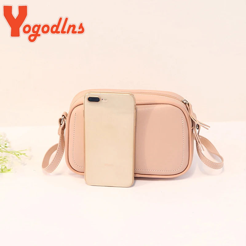 Vintage PU Leather Shoulder Bag Crossbody Small Square Women Purse