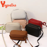 Vintage PU Leather Shoulder Bag Crossbody Small Square Women Purse