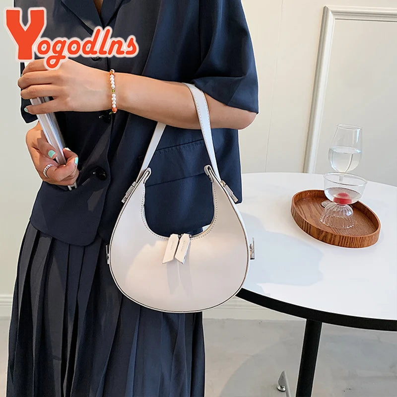 Summer Half-moon Bag For Women Candy Shoulder Bag Candy Underarm Bag