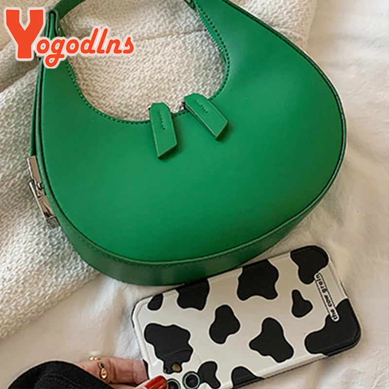 Summer Half-moon Bag For Women Candy Shoulder Bag Candy Underarm Bag