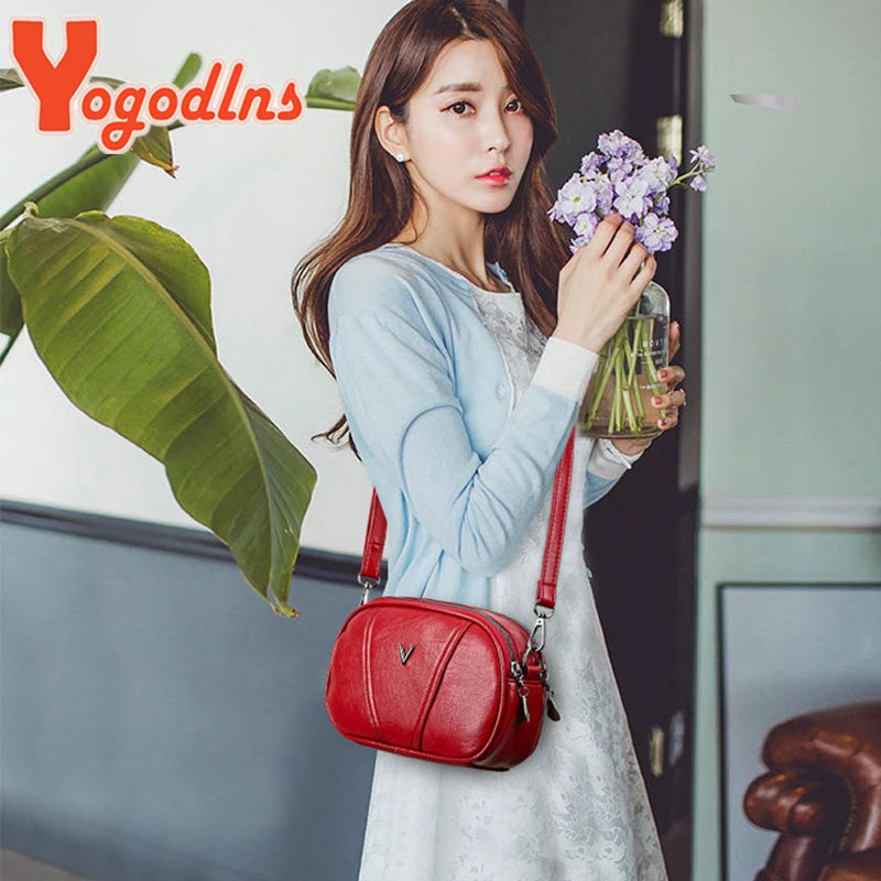 Summer Small Shoulder Messenger Bag Female PU Leather Handbags Crossbody Bags