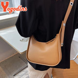 Vintage Half-moon Shoulder Bag Soft Leather Crossbody Handbag