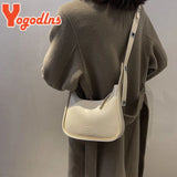 Vintage Half-moon Shoulder Bag Soft Leather Crossbody Handbag