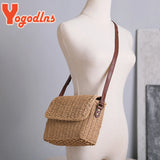 Vintage Straw Handbag Woven Beach Tote Bohemia Shoulder Bag
