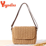 Vintage Straw Handbag Woven Beach Tote Bohemia Shoulder Bag