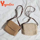 Vintage Straw Handbag Woven Beach Tote Bohemia Shoulder Bag