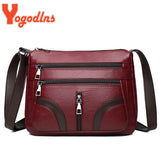 Vintage PU Leather Shoulder Bag Crossbody Multifunction Messenger Small