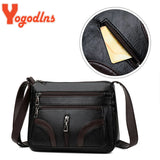 Vintage PU Leather Shoulder Bag Crossbody Multifunction Messenger Small