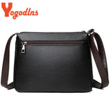 Vintage PU Leather Shoulder Bag Crossbody Multifunction Messenger Small