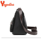 Vintage PU Leather Shoulder Bag Crossbody Multifunction Messenger Small