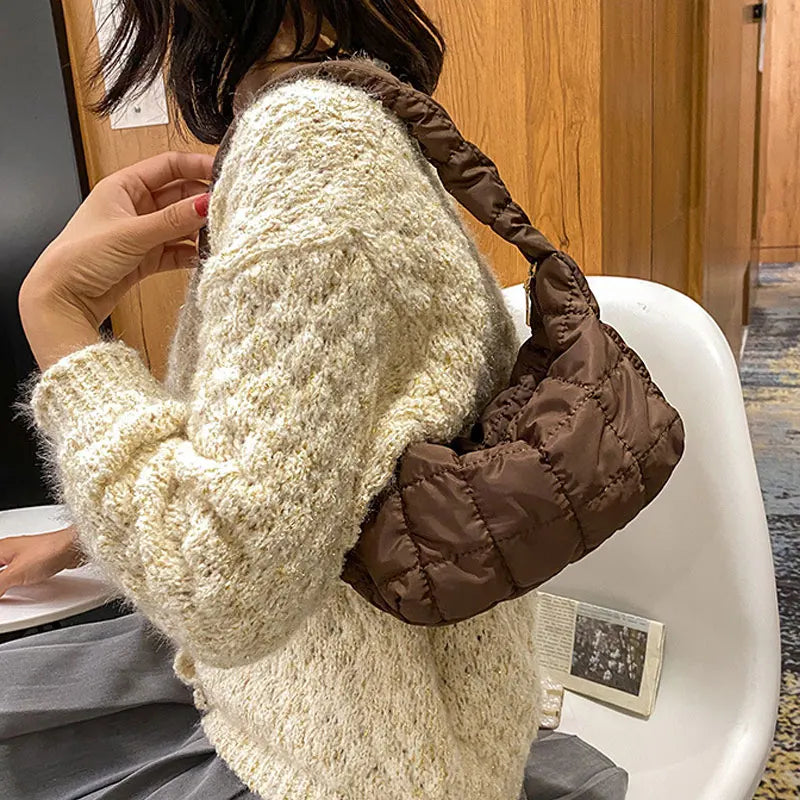 Fluffy Tote Bags Mini Shoulder Underarm Bag Winter Ladies Small Purse Handbags