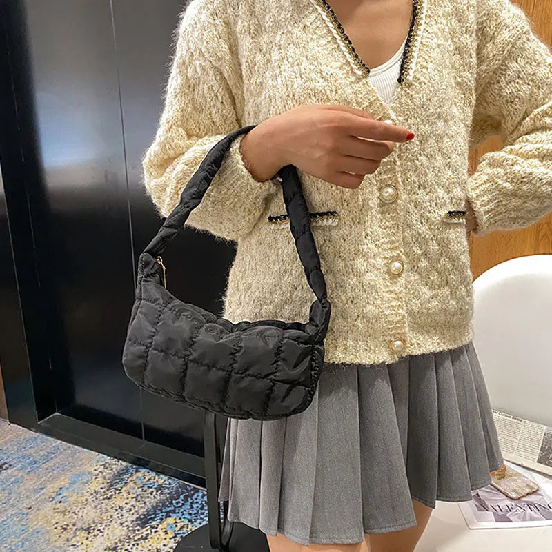 Fluffy Tote Bags Mini Shoulder Underarm Bag Winter Ladies Small Purse Handbags