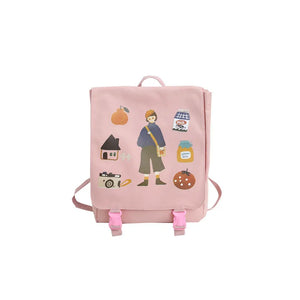 Ladies Canvas Schoolbag College Style Backpack