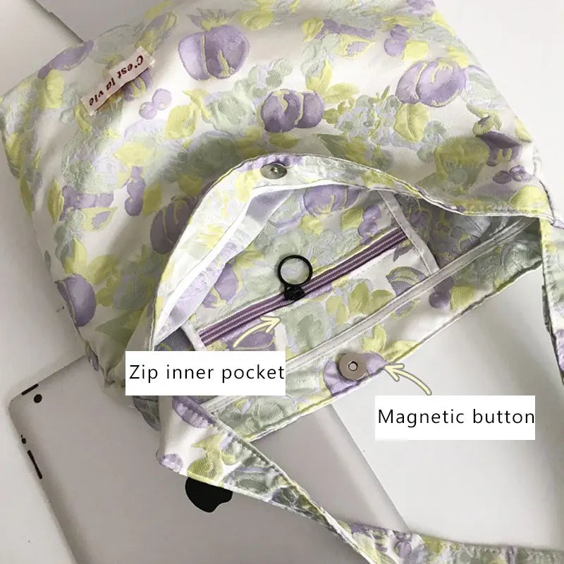 Women Shoulder Bags Casual Female Cloth Underarm Bag Retro Tote Handbags