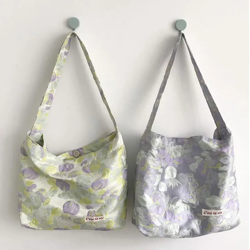 Women Shoulder Bags Casual Female Cloth Underarm Bag Retro Tote Handbags