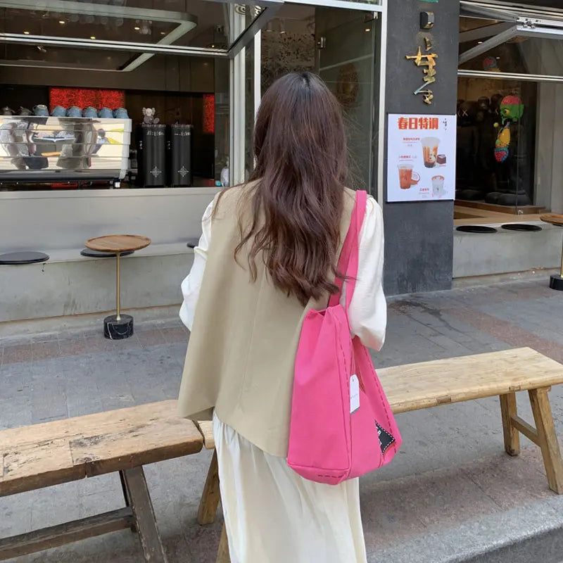Japanese Harajuku Handbags High Capacity Shoulder Bag Canvas Bag