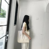 Large Capacity Canvas Shoulder Bag Shopping Tote Handbag