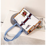 Cartoon Print Canvas Shoulder Bag for Women