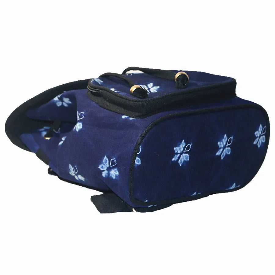 Yunnan National Style Floral Print Cotton Backpack
