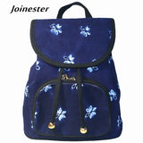 Yunnan National Style Floral Print Cotton Backpack