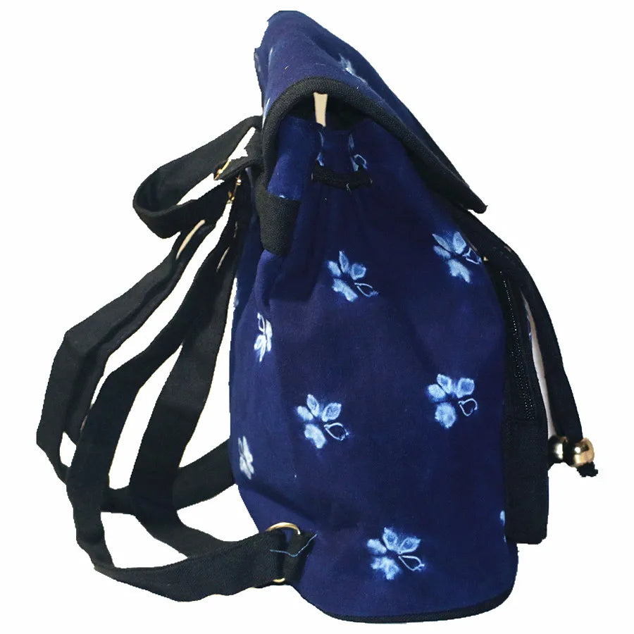 Yunnan National Style Floral Print Cotton Backpack