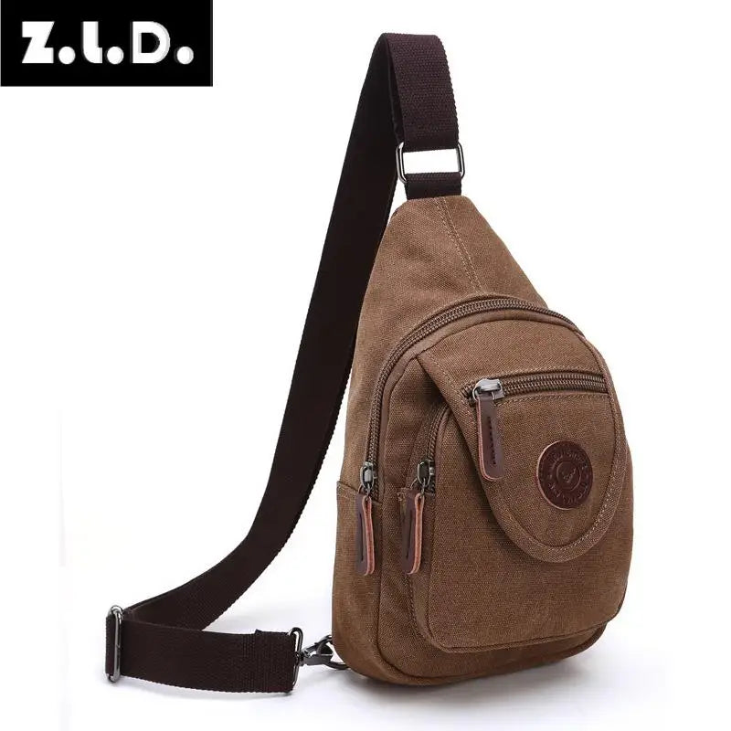 Casual Canvas Shoulder Bag Large Capacity Wear-Resistant Messenger Bag