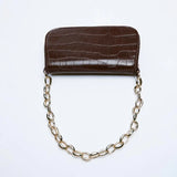 Female Crocodile Pattern Shoulder Bag