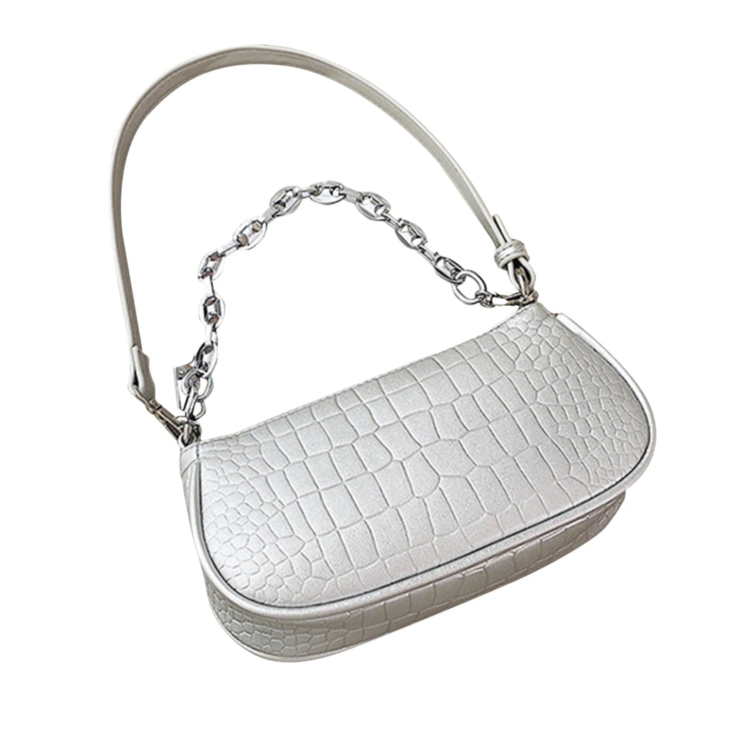 Small Retro Women Bag Handbag Chain Shoulder Street Travel Crocodile