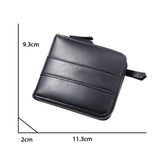 Men's Short Zipper Wallet, Milled PU Handbag for Dating, Japanese Youth Style