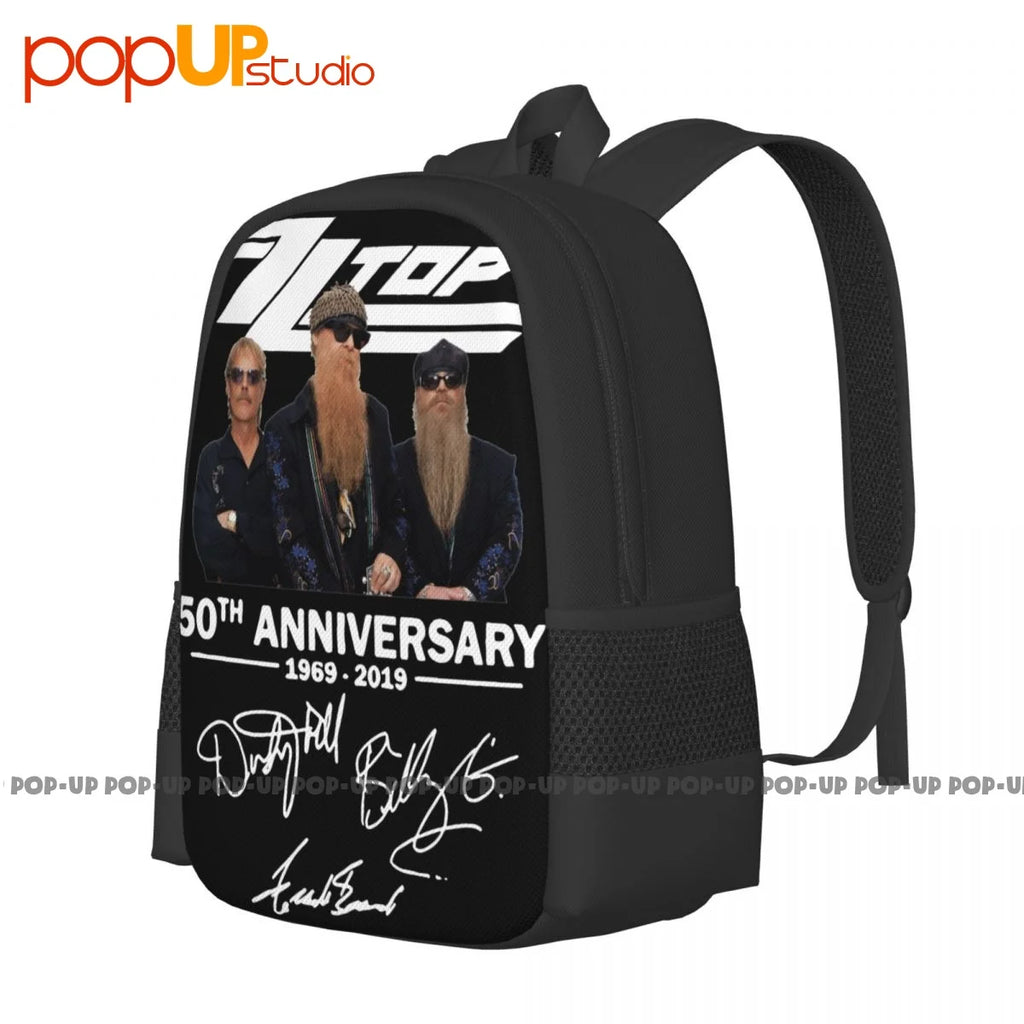 Zz Band 50 Years Anniversary Backpack Large Capacity Gym