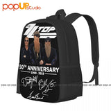 Zz Band 50 Years Anniversary Backpack Large Capacity Gym