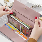 Women Wallet Leather Clutch Money Clip Long Purse Phone Bag Cartera Mujer