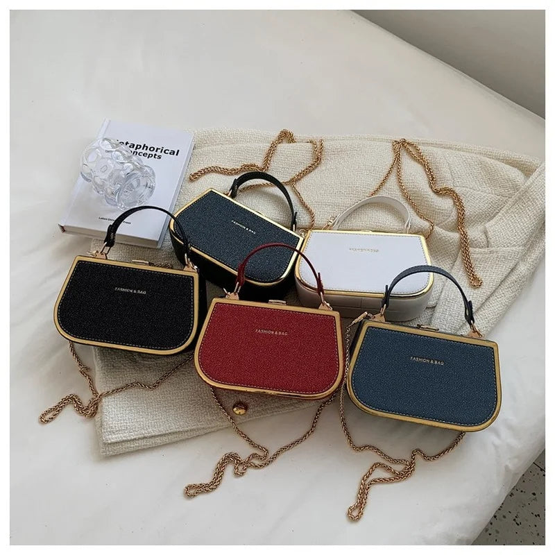 Women's Solid PU Leather Crossbody Bags