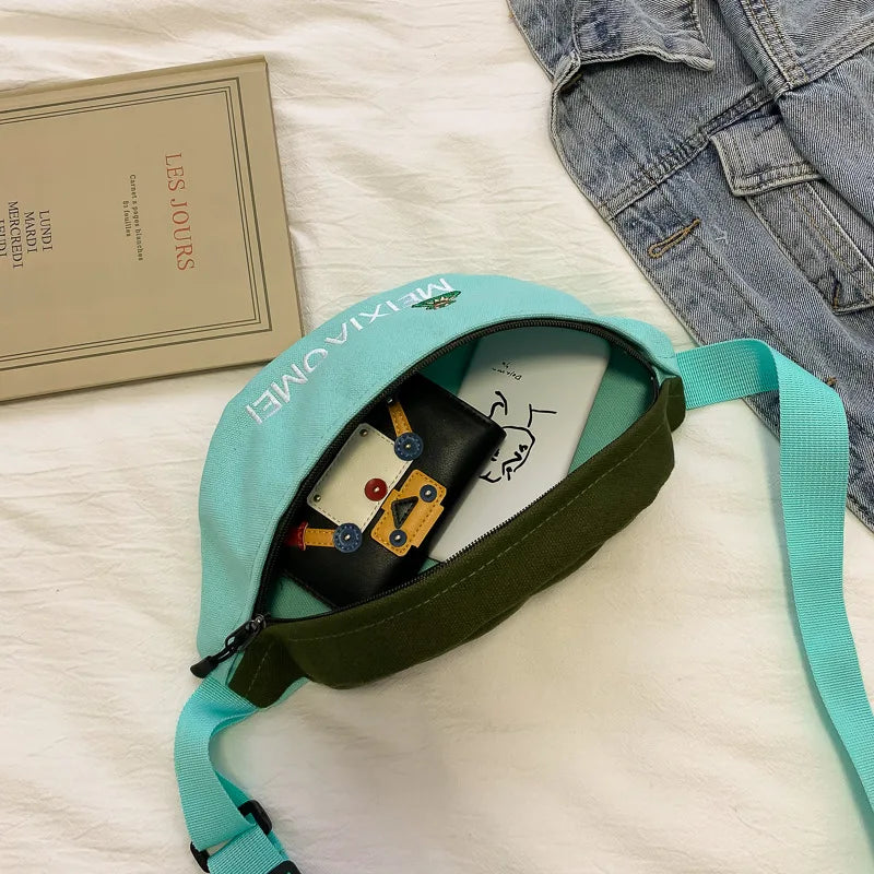 Small Canvas Chest Bag for Women