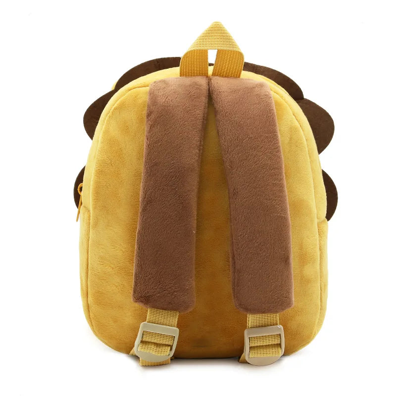 Cartoon Lion Backpack Boy Childrens School Bags Plush Bag Baby Kindergarten