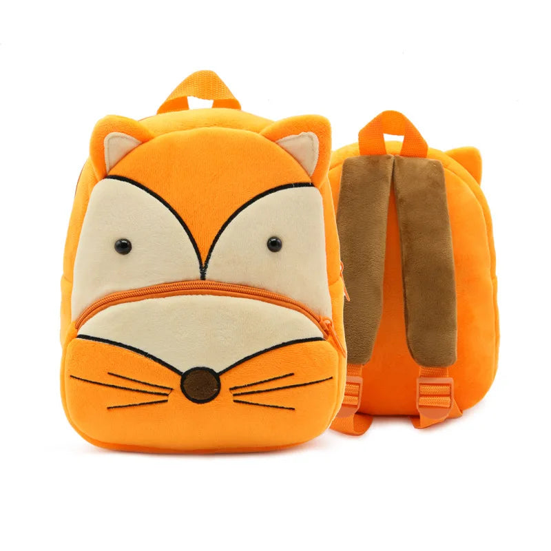 Cartoon Lion Backpack Boy Childrens School Bags Plush Bag Baby Kindergarten