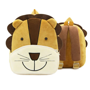 Cartoon Lion Backpack Boy Childrens School Bags Plush Bag Baby Kindergarten