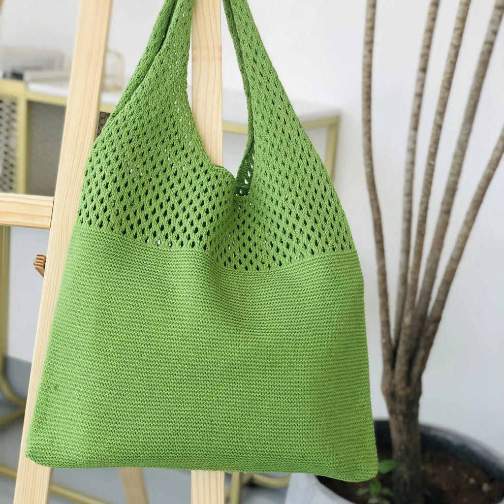 Casual Hollow Woven Women Shoulder Bags Large Tote Beach Bag