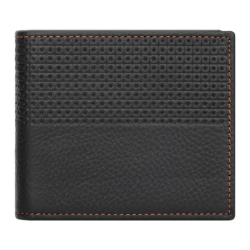 Leather Men's Wallet with Dollar Clip Short Business Wallet