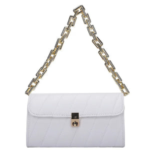 Casual Thick Chain Women Shoulder Bag Square Purse