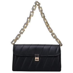 Casual Thick Chain Women Shoulder Bag Square Purse