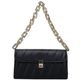 Casual Thick Chain Women Shoulder Bag Square Purse